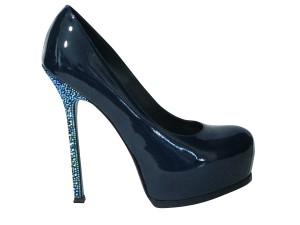 blue YSL crystal heels - Remi Custom Order 