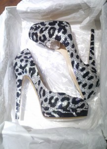 Crystal Shoes in Leopard Black & Silver - Casadei